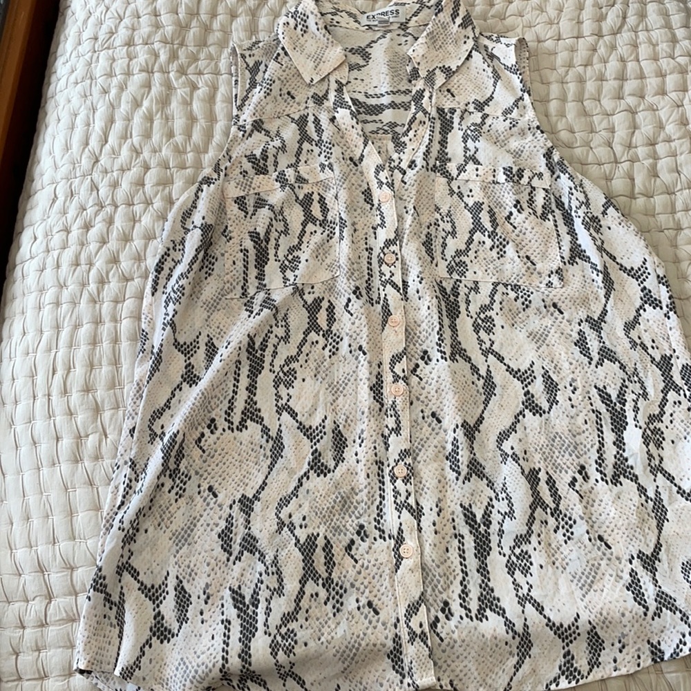 Express snake print blouse